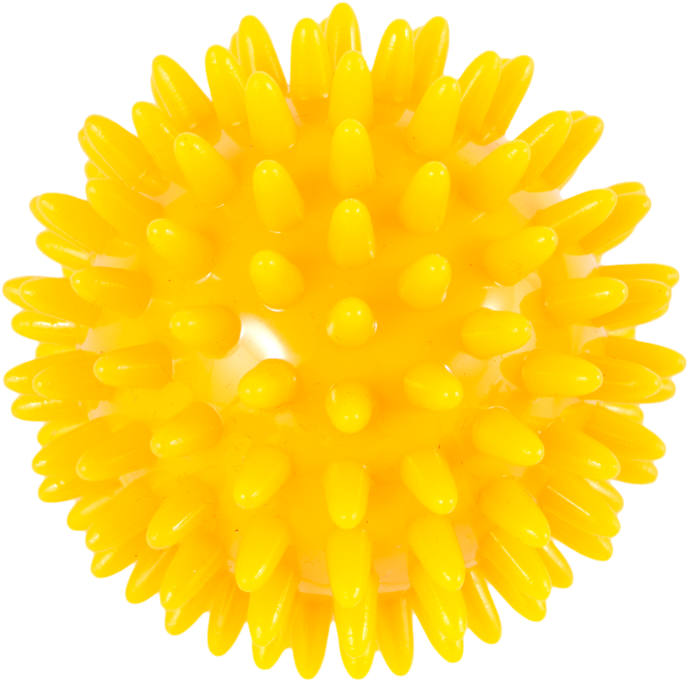 Yellow Spikey Ball03 - Thera-band Noppenballen 8 Cm - Yellow (1000x1000), Png Download