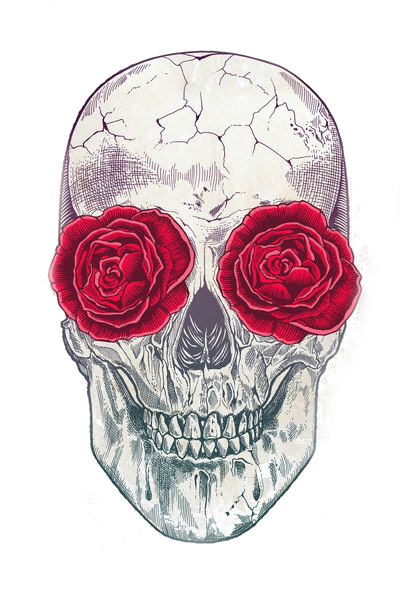 4 - Bp - Blogspot - Com - Skull And Roses Poster Print By Rachel Caldwell (400x600), Png Download