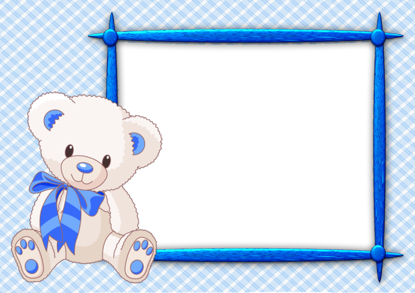 Ursinho Azul - Teddy Bear Ornament (round) (1600x1131), Png Download