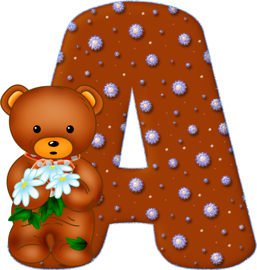 Alfabeto - Ursinho 2 - Png - Letras - Maiúsculas - - Sweet Teddy (500x526), Png Download