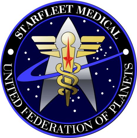Emblema Medico Frota Estelar 1 - Star Trek Emblem Medical (560x580), Png Download