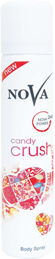 Body Spray Nova Candy Crush N3 For Her - Bottle (945x945), Png Download
