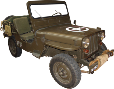 Wwii Willy's Jeep Psd - Ww2 Willys Jeep Png (400x313), Png Download