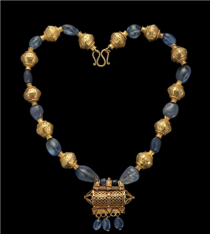 #ancient #persia *-* A Group Of Gold And Sapphire Beads - Jewellery (1173x803), Png Download