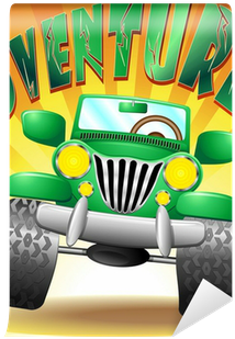 Jeep Geep Auto Fuoristrada Avventura Adventure-vector - Safari Clipart (400x400), Png Download