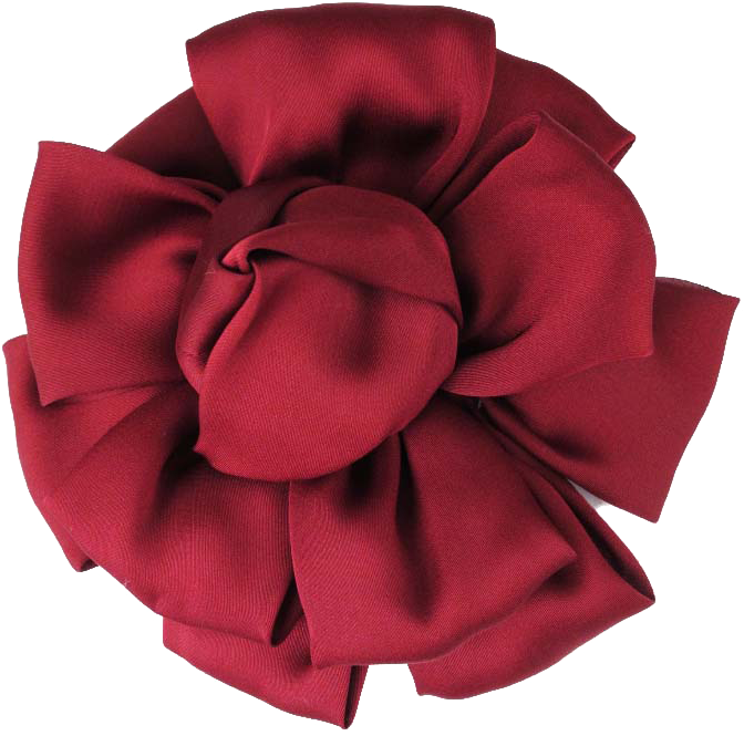 Fabric Flower Transparent Background Png - Barrette (700x933), Png Download