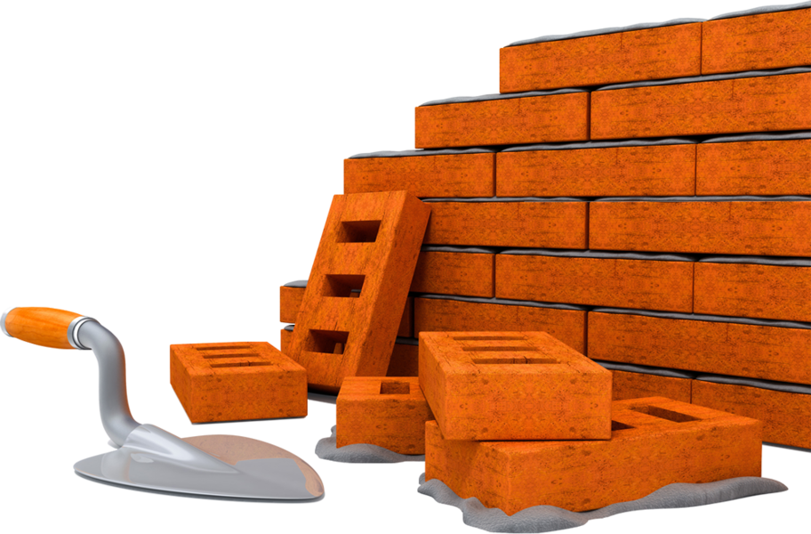 Share This Image - Brick Wall Under Construction (912x600), Png Download