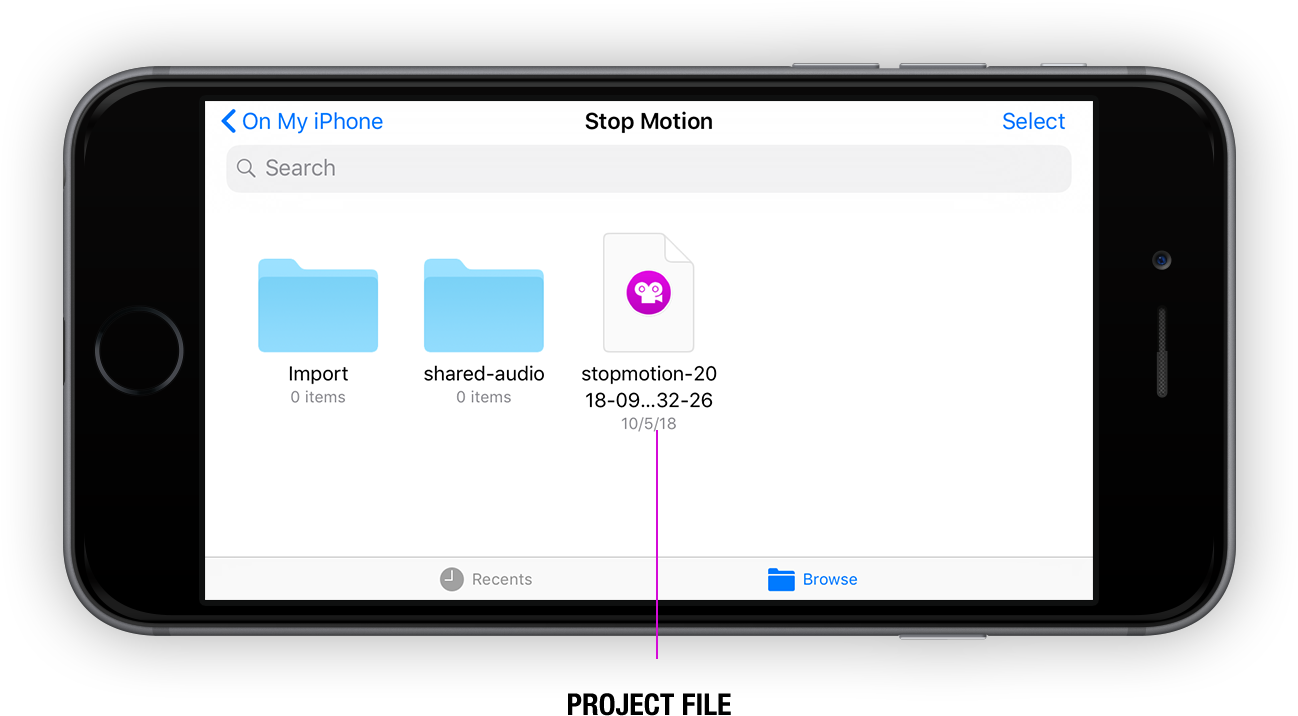 Tap The Stop Motion Studio Location To See All Your - Smartphone (1600x729), Png Download