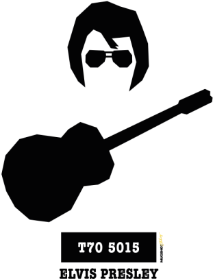 Elvis Presley Mugshot Men's T-shirt By Jem (375x500), Png Download