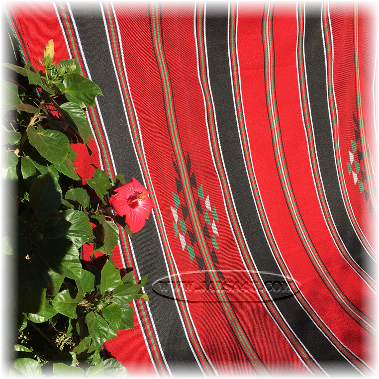 Red Tribal Fabric - Fabric 07 (762x762), Png Download
