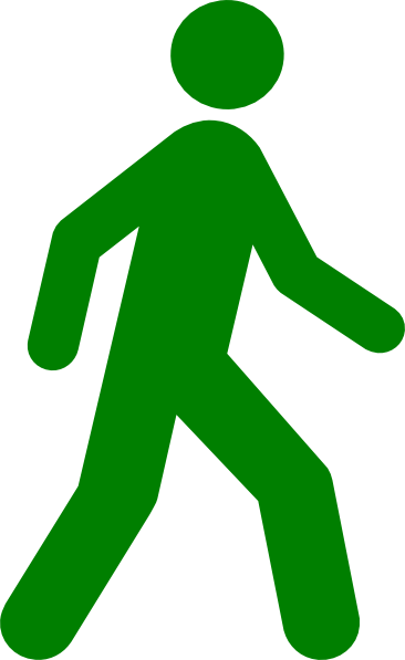Walking Clipart 19 Walking Png Free Library Huge Freebie - Green Stick Man Walking (366x597), Png Download