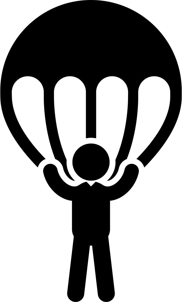 Paratrooper Comments - Парашют Вектор (590x980), Png Download