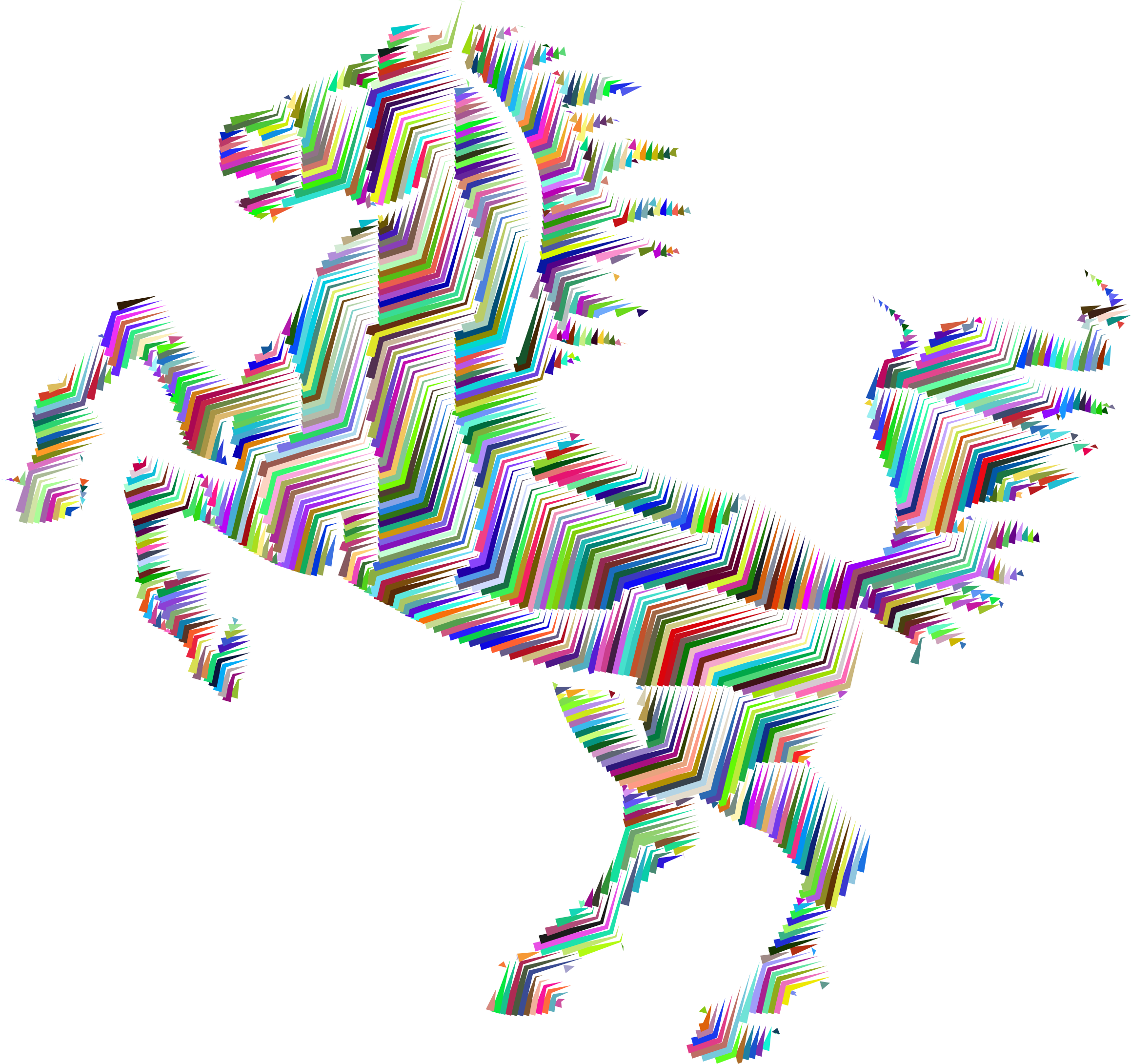 Big Image - Vector Low Poly Horse (2318x2180), Png Download