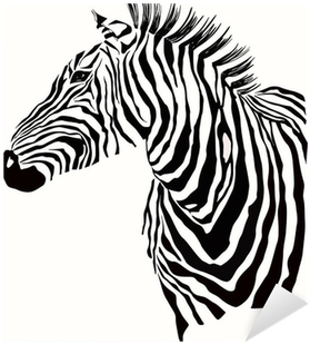 Animal Illustration Of Vector Zebra Silhouette Sticker - Zebra Cross Stitch Free (400x400), Png Download