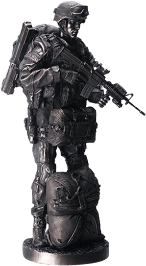 Paratrooper Statue - Military Statue (555x555), Png Download