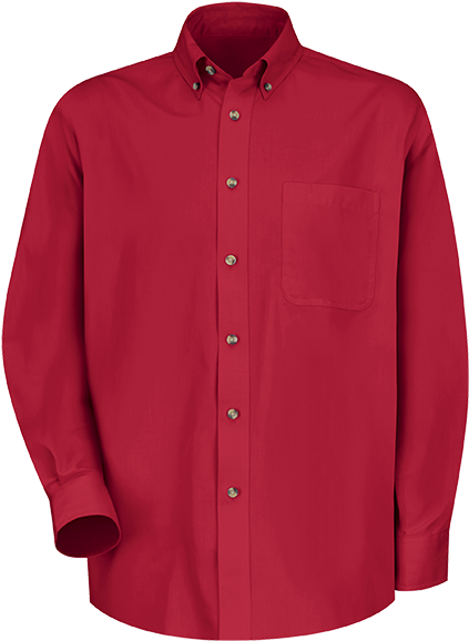 Dual Action Stain Repel/soil Release Keeps Fabric Looking - Red Long Sleeve Men (600x600), Png Download