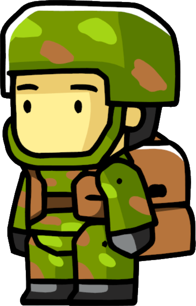 Paratrooper Male - Scribblenauts Unlimited Soldier (403x627), Png Download