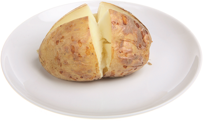 Baked Potato - Baked Potato Carbs (650x390), Png Download