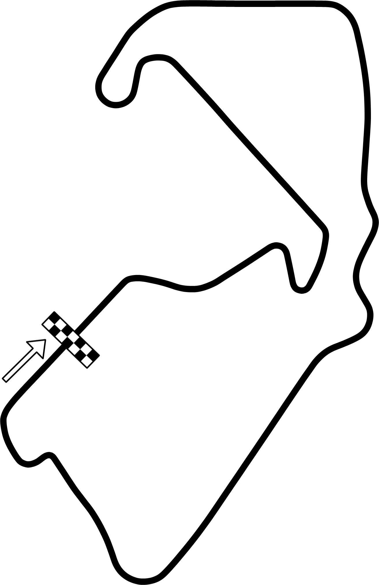 Arena Layout - Silverstone Circuit Layout Png (1313x2023), Png Download