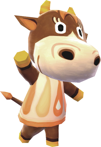 Patty - Animal Crossing Cow (393x571), Png Download