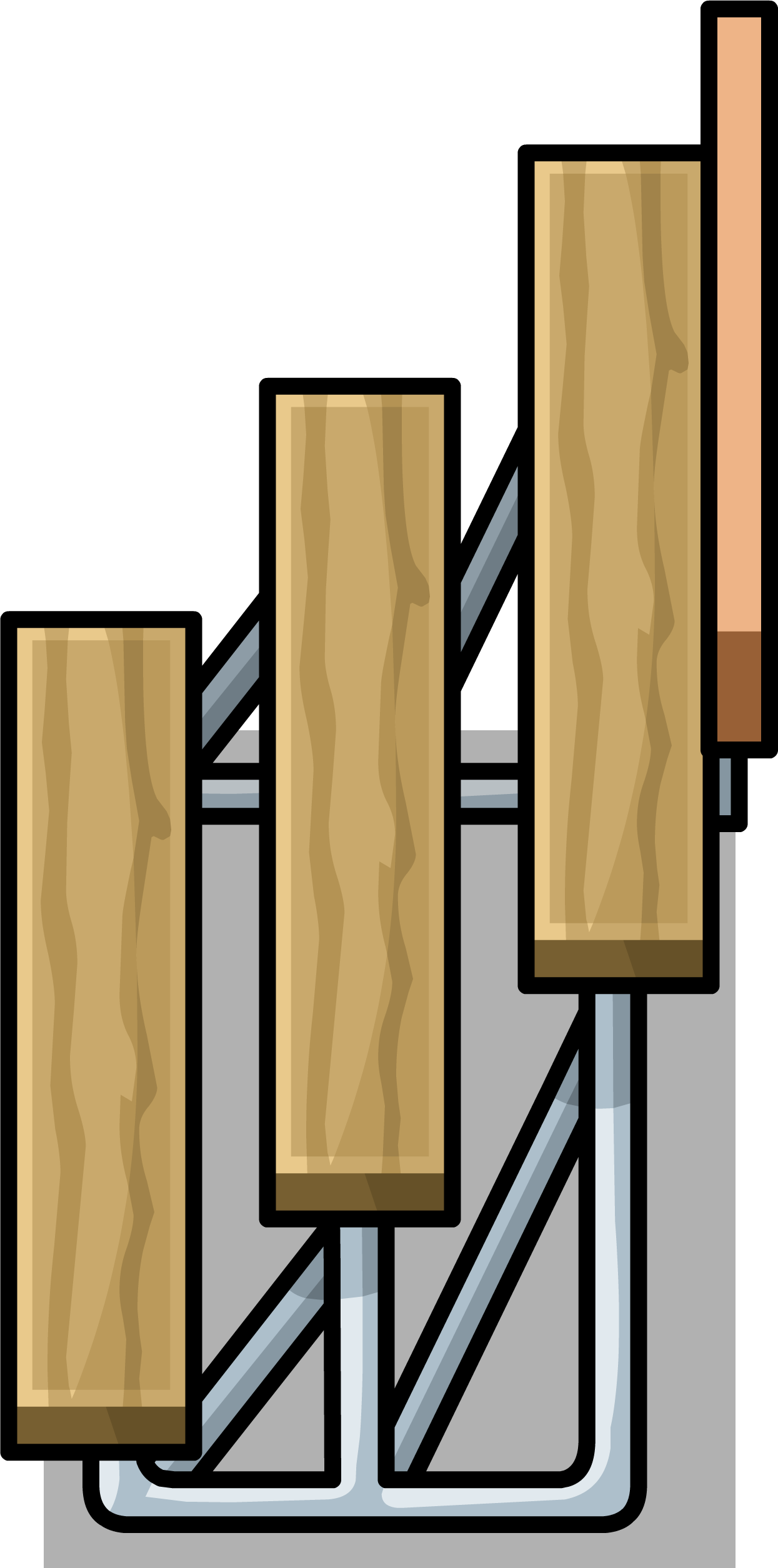 Stadium Bleachers Sprite 002 - Lumber (1245x2510), Png Download