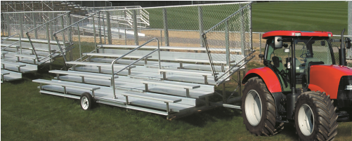 5 Row Transportable Bleachers - 5-row Heavy-duty Aluminum Transportable Bleacher (500x500), Png Download