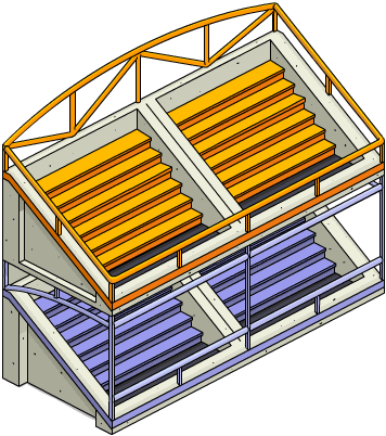 Stadiumbleachers02front - Gradas De Estadio Png (356x402), Png Download