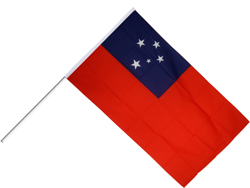 Samoa Hand Waving Flag - Flag Of Samoa (1000x749), Png Download