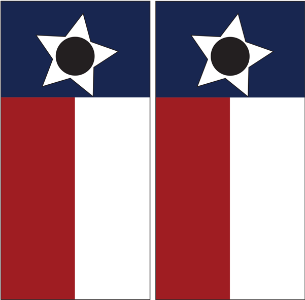 Texas Flag Cornhole Board Wrap Set - Texas (600x597), Png Download
