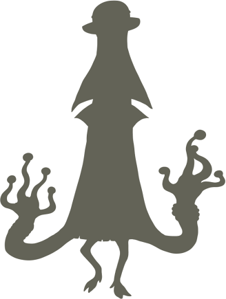 The Monster Can Fly While Contracted Into Its Hat-like - Illustration (328x435), Png Download