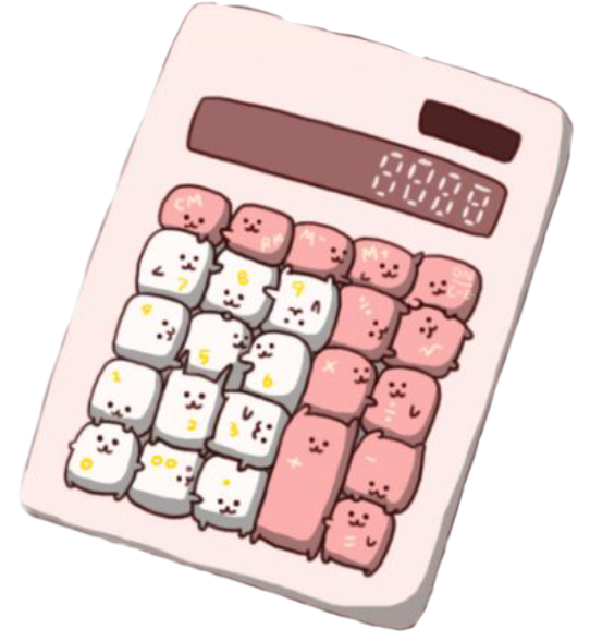 Sticker Cute Cuteface Tierno Calculator Calculadora - Math Cute (542x588), Png Download