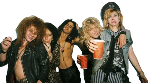Imagine Guns N' Roses - Guns N Roses Drinking (493x277), Png Download
