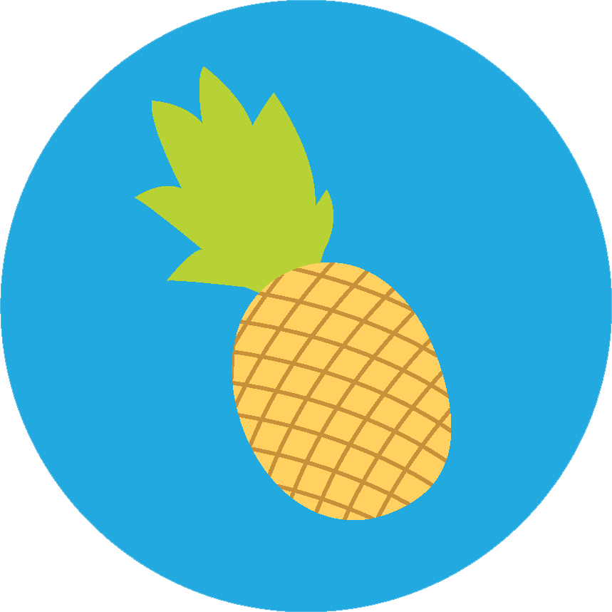 Icon Round Pineapple - Pineapple Icon Circle Png (859x858), Png Download
