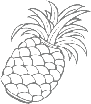 Icons Pineapple-grey - Pineapple Grey Icon Png (356x368), Png Download
