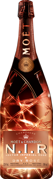 Moet & Chandon Nir 75cl - Moet & Chandon Nectar Imperial Rose Light (224x750), Png Download