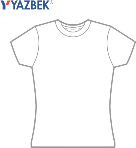 D0300 Playera Cuello Redondo Manga Corta Con Silueta - Playera Cuello V Yazbek (600x600), Png Download