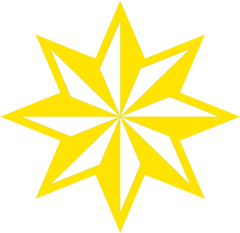 Light Blue Faceted Star, Yellow Faceted Star Clipart - Azərbaycan Bayrağı (827x827), Png Download
