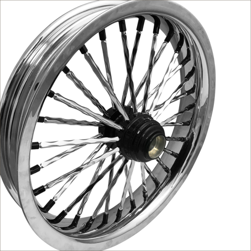Custom Harley Wheel - 30 Fat Spoke Wheels (500x500), Png Download