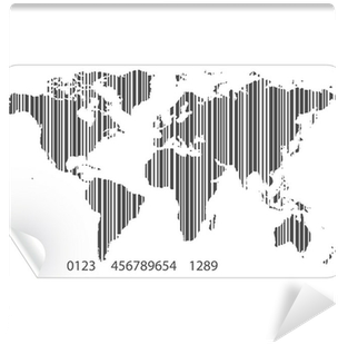 World Map In The Barcode Concept Vector Wall Mural - International Handbook Of Political Ecology (ebook) (400x400), Png Download