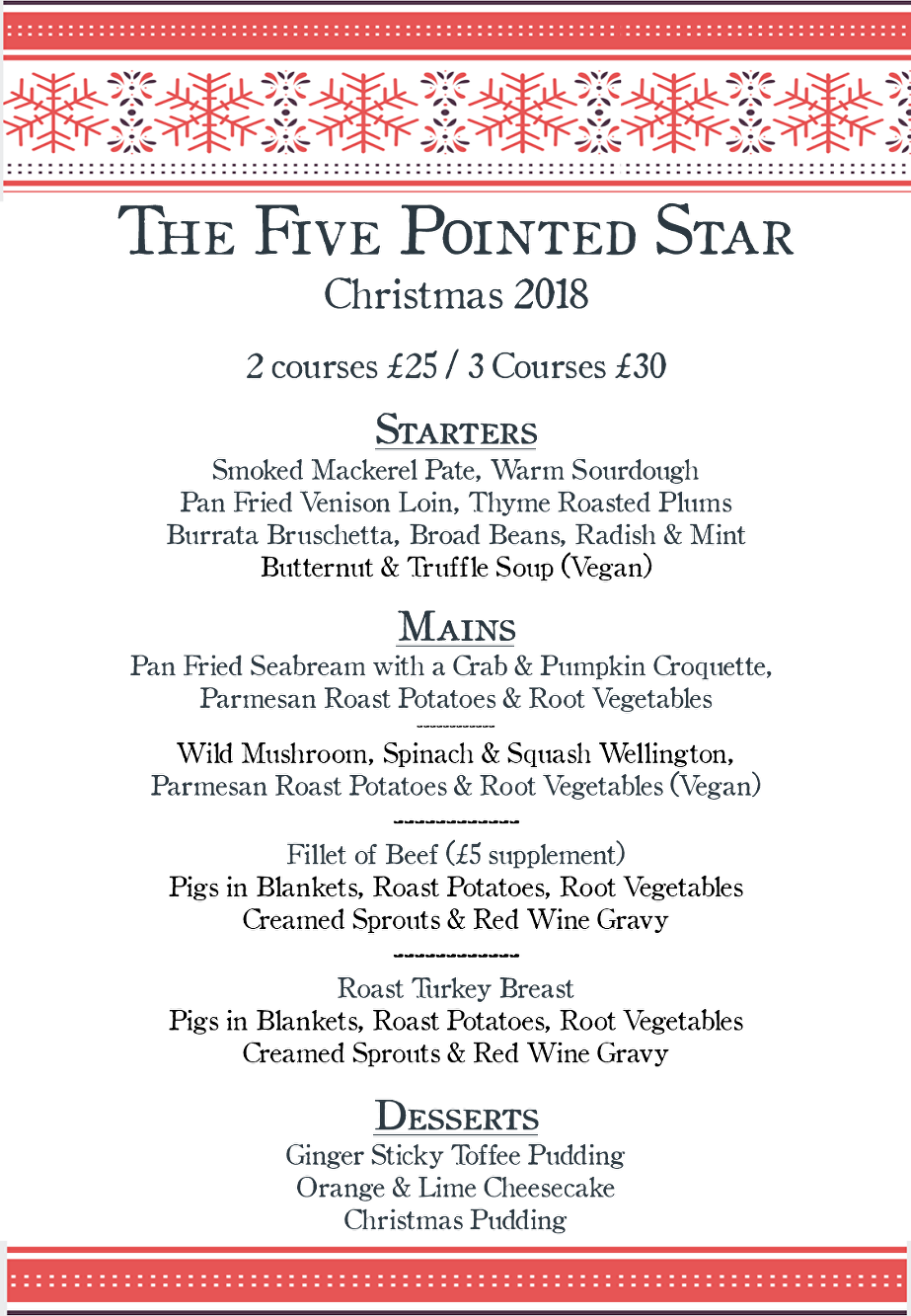 The Five Pointed Star, 100 High Street, West Malling, - Christmas Day (923x1333), Png Download