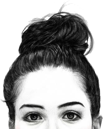 Tumblr N3ej69vden1twgsxao1 400 - Hair In A Bun Drawing (346x411), Png Download