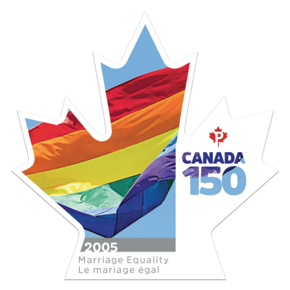Canada Reveals Marriage Equality Postage Stamp - Canada 150 Stamp (640x420), Png Download