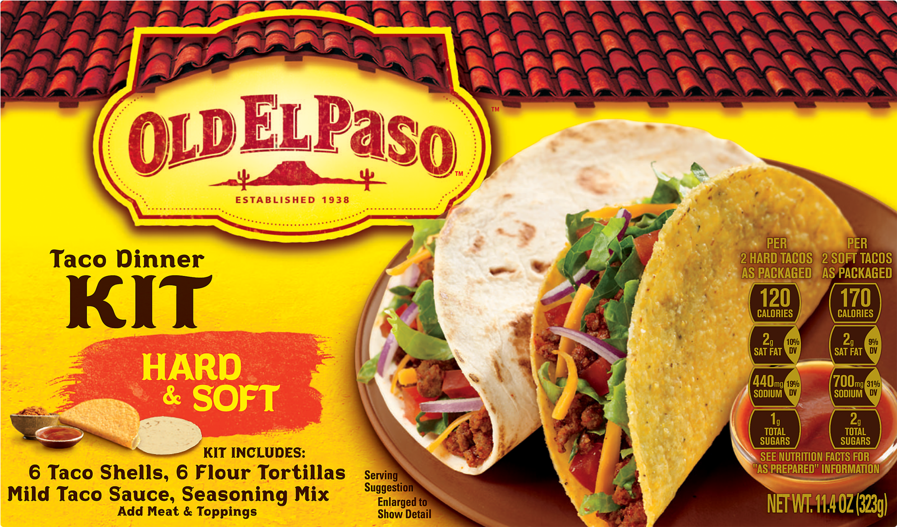Old El Paso Taco Kit (1800x1800), Png Download