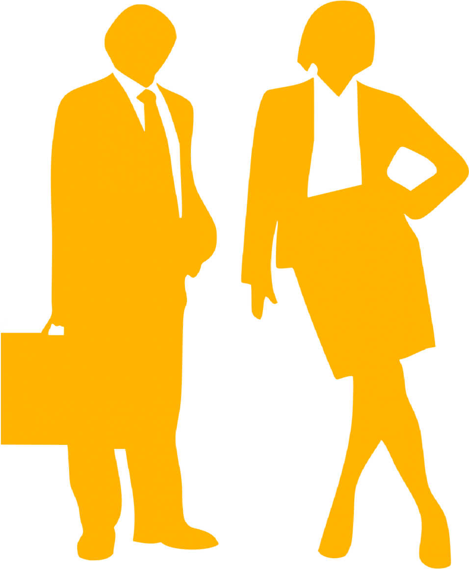 Click For - Jobvacancies - Businessman And Woman Silhouette (970x1200), Png Download