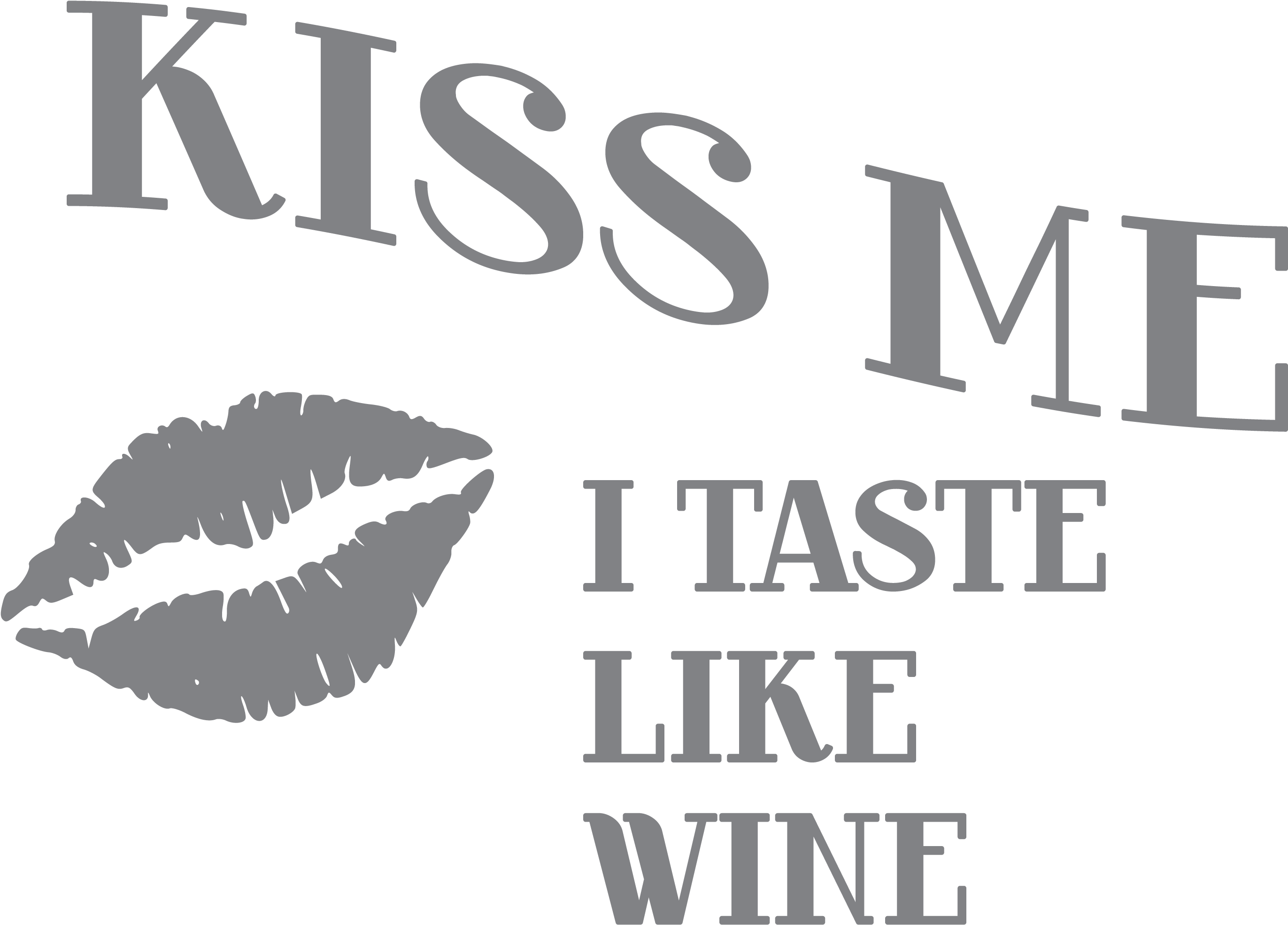 Kiss Me I Taste Like Wine Glass - Kiss Mark Lips - Vinyl Macbook / Laptop Decal Sticker (2800x3200), Png Download