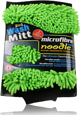 2 - 2 In 1 Microfibre Noodle Wash Mitt - (500x500), Png Download