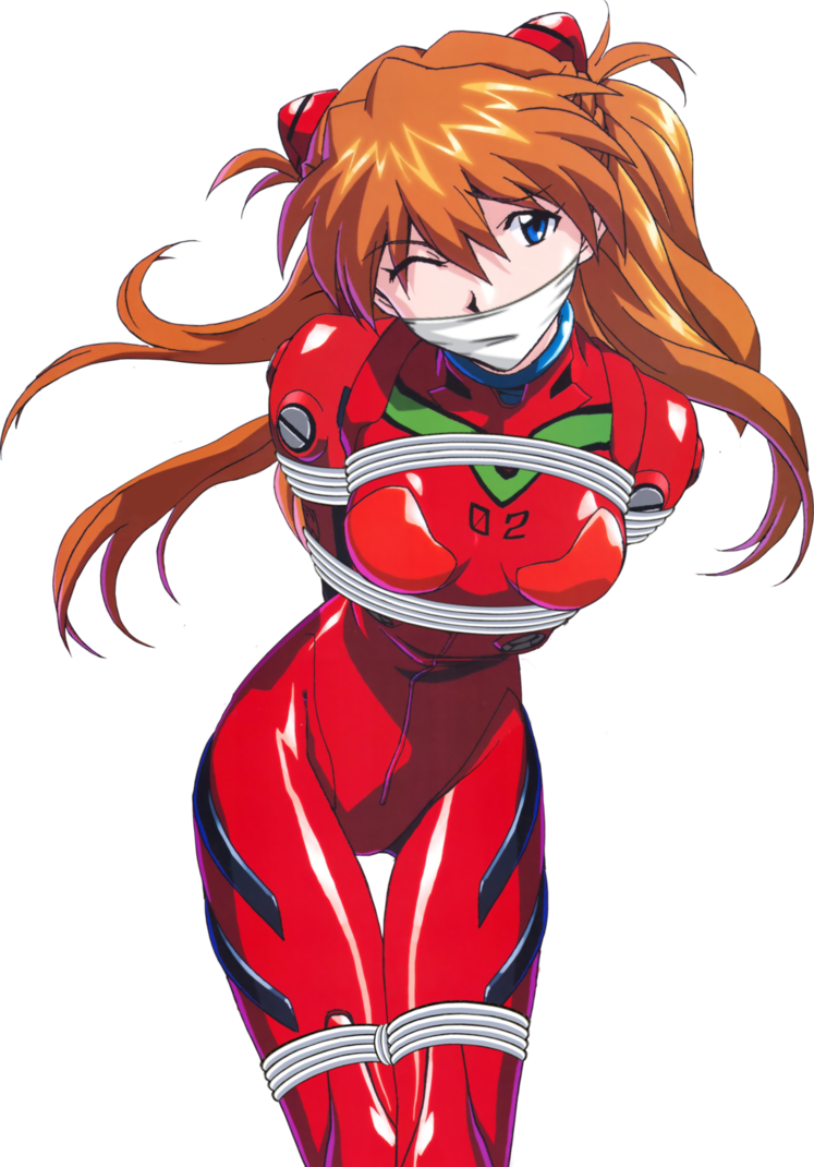 Asuka Langley Soryu Tied Up And Gagged 2 By Songokussjsannin8000 - Neon Genesis Evangelion Asuka (747x1070), Png Download