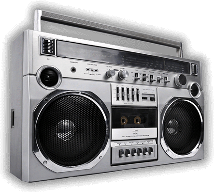 Boomboxes Become Status Symbols, Carried On The Shoulder - Radio 1980 Png (443x396), Png Download