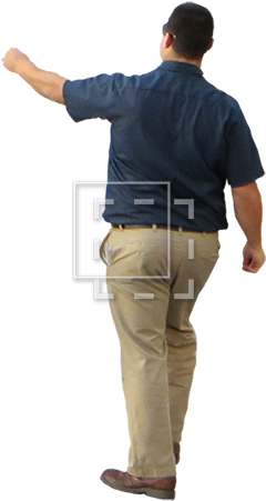 Man Holding Something - Standing (450x450), Png Download