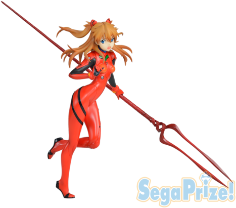 Asuka X Spear Of Longinus - Evangelion Asuka Sega Figure (500x500), Png Download
